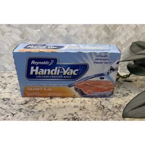 NEW Reynolds Handi-Vac Vacuum Freezer Bags | Quart Size | Box of 14